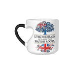 Living in Australia With British Roots Heart Color Changing Mug - Geardurr
