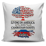 Living in America With Cambodian Roots Pillow Covers - Geardurr