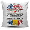 Living in America With Romanian Roots Pillow Covers