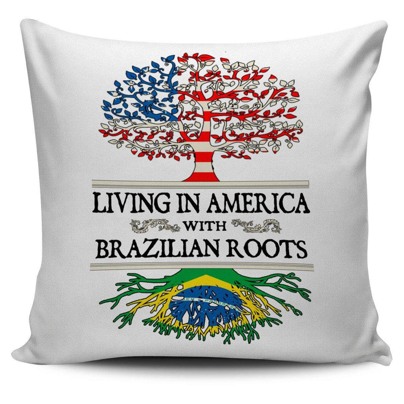 Living in America With Brazilian Roots Pillow - Geardurr