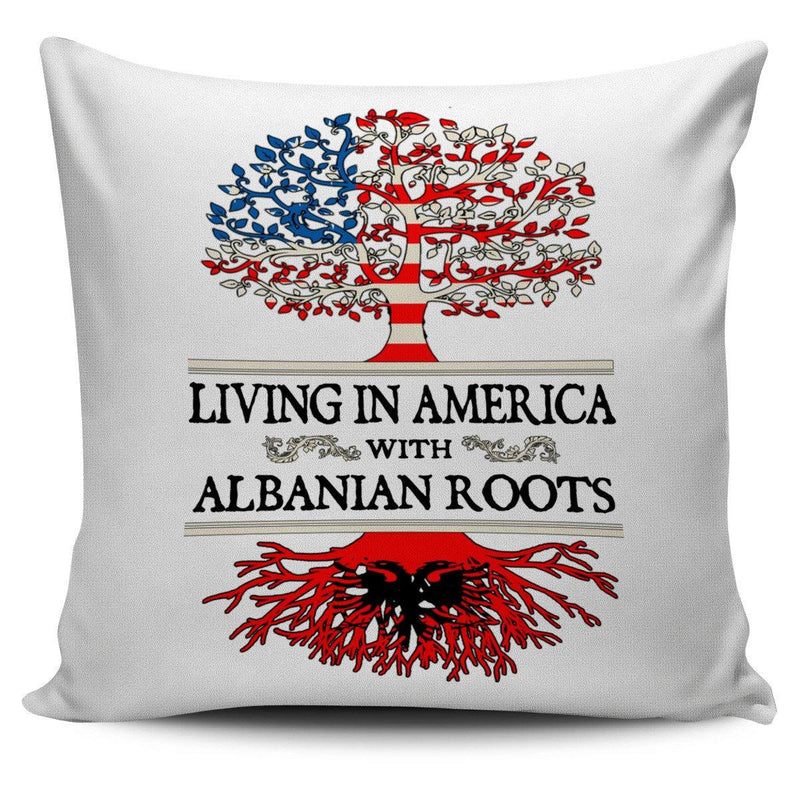 Living in America With Albanian Roots Pillow Covers - Geardurr
