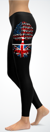 Living in America With British Roots -Leggings - Geardurr