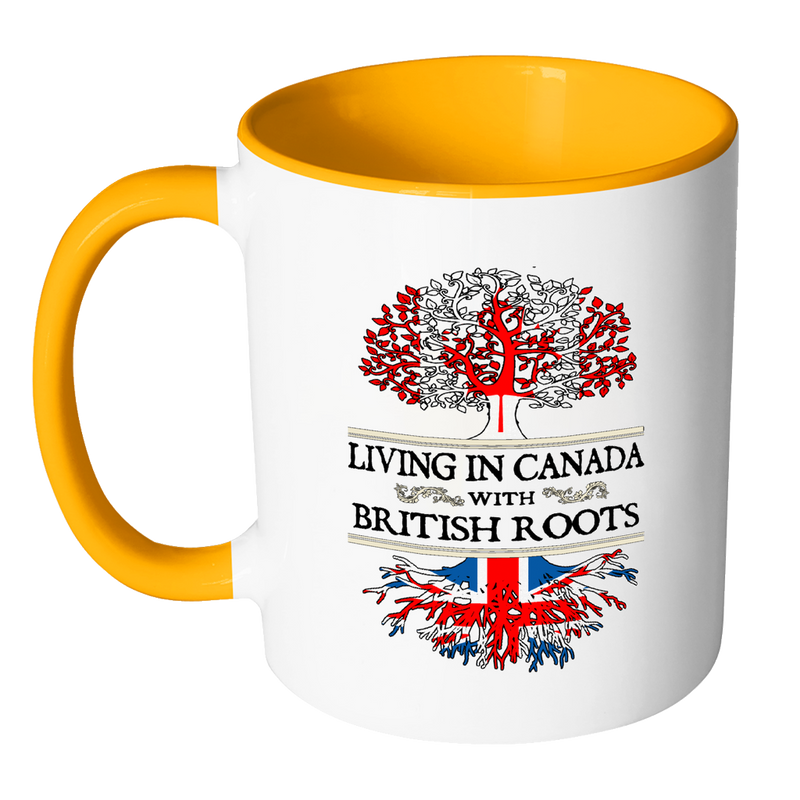 Living in Canada With British Roots Accent Mugs - Geardurr