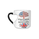 American British Heart-shaped Color Changing Mug - Geardurr