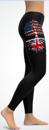 Living in America With British Roots -Leggings - Geardurr