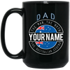 Dad The Australian Legend Personalized Black Mug - Geardurr