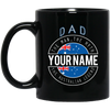 Dad The Australian Legend Personalized Black Mug - Geardurr