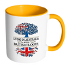 Living in Australia With British Roots Accent Mugs - Geardurr