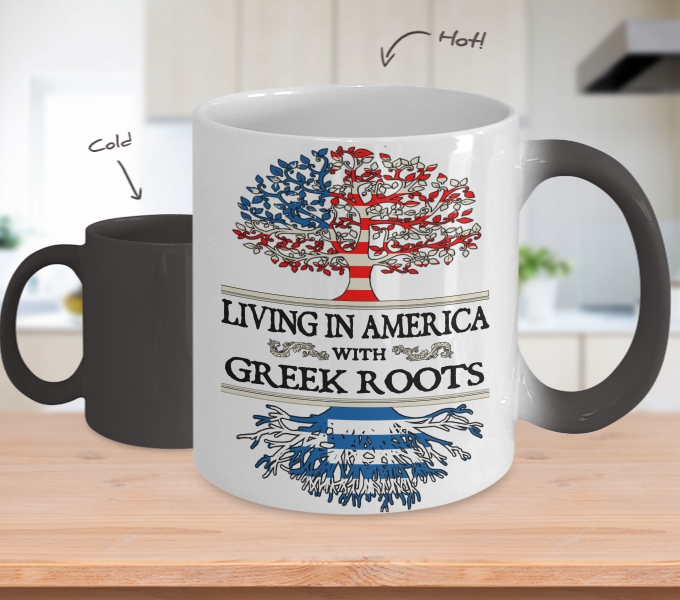 American Greek Roots-Color Changing Mug - Geardurr