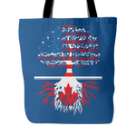 American Grown With Canadian Roots Tote Bag - Geardurr