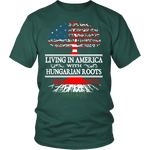 Upsell Living in America With Hungarian Roots Shirt - Geardurr