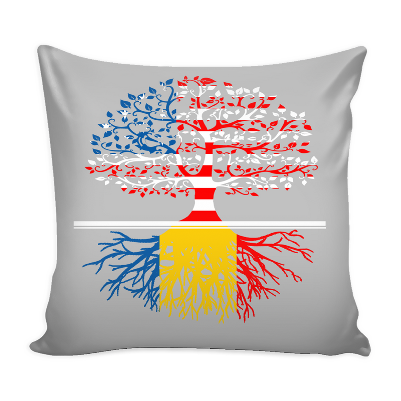 American Grown With Romanian Roots Pillow Cover - Geardurr