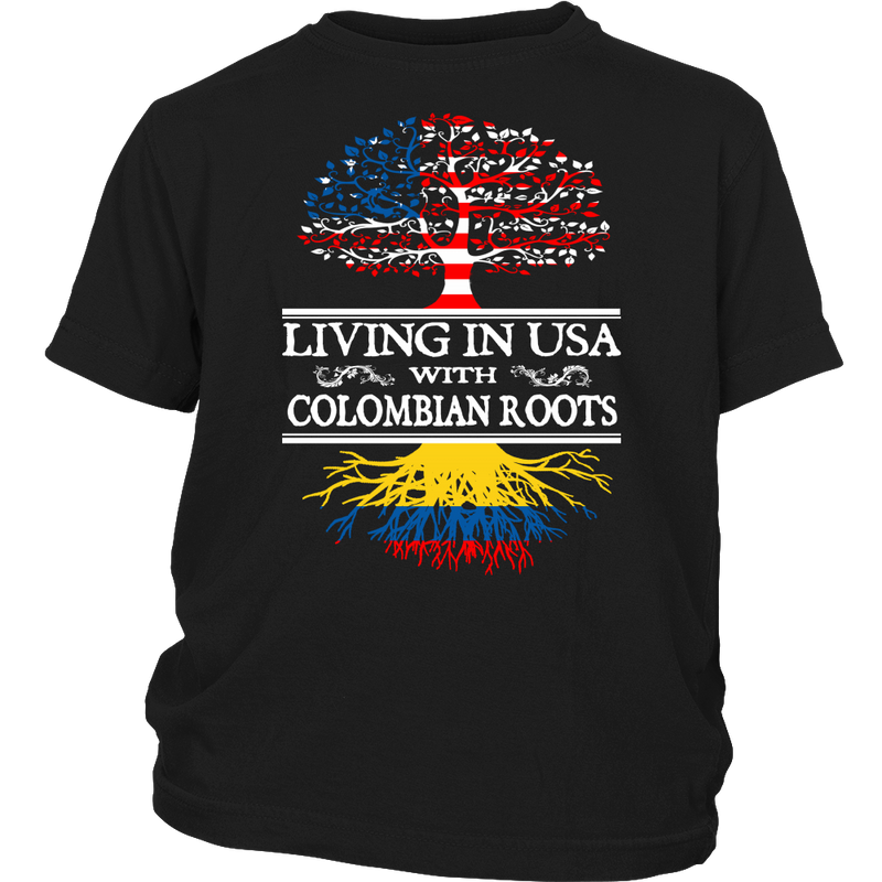 Living in USA With Colombian Roots Shirts !